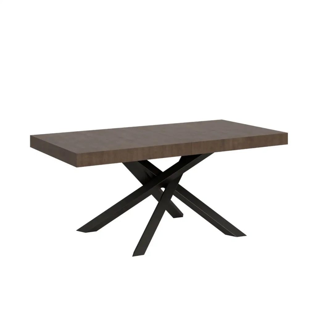 Tavolo allungabile 180/284x90 cm Volantis colore noce gambe antracite