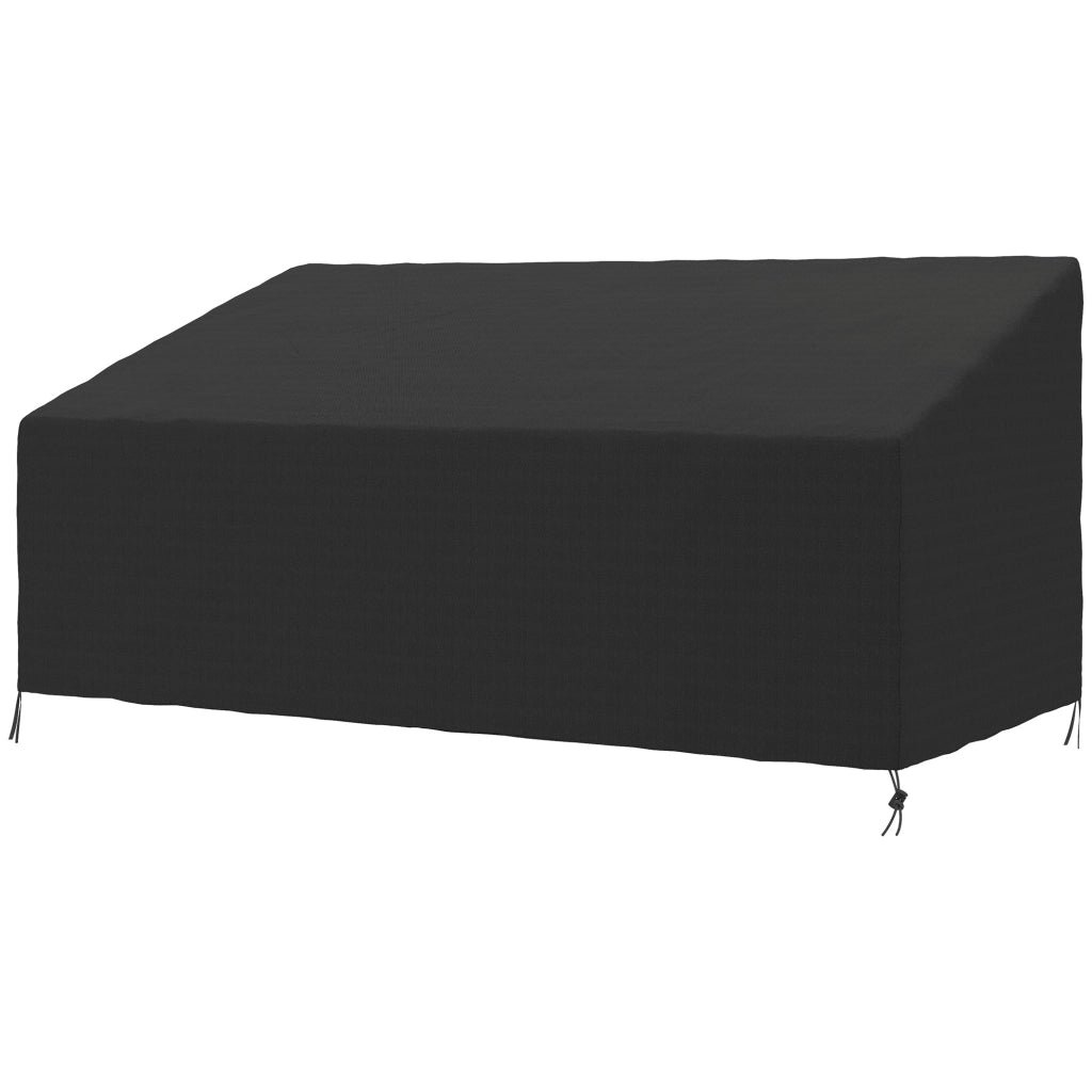 Copridivano esterno 3 posti ¨C zephmum ¨C Tessuto Oxford 600D, 218x111x63/101 cm, nero