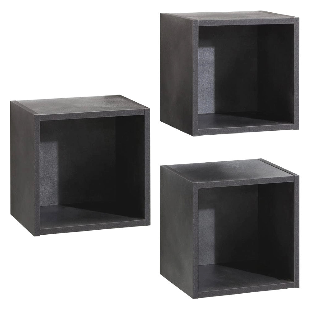PENSILE A GIORNO / CUBO LINEA 'VITTORIA' cm. 28 x 35 x h.35 - cemento  - COMPOSAD