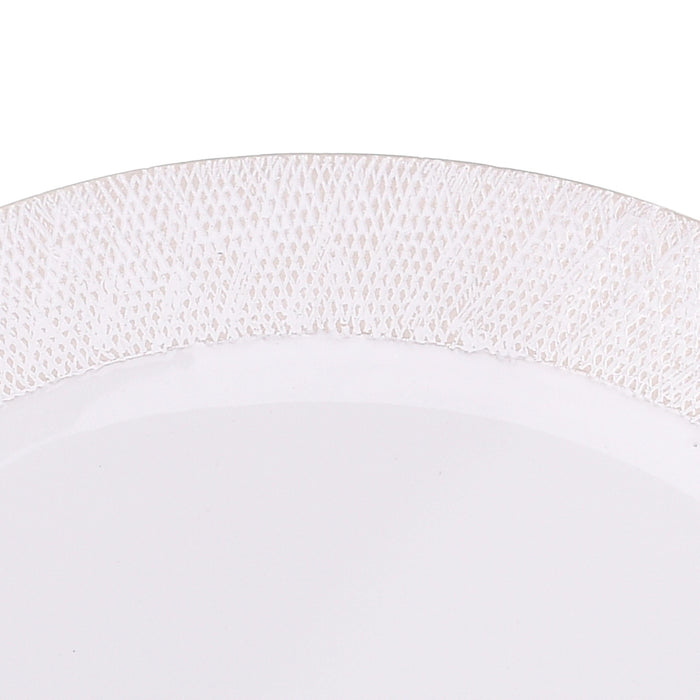 Set 2 Piatti in Ceramica Decorato Larghezza 34 cm