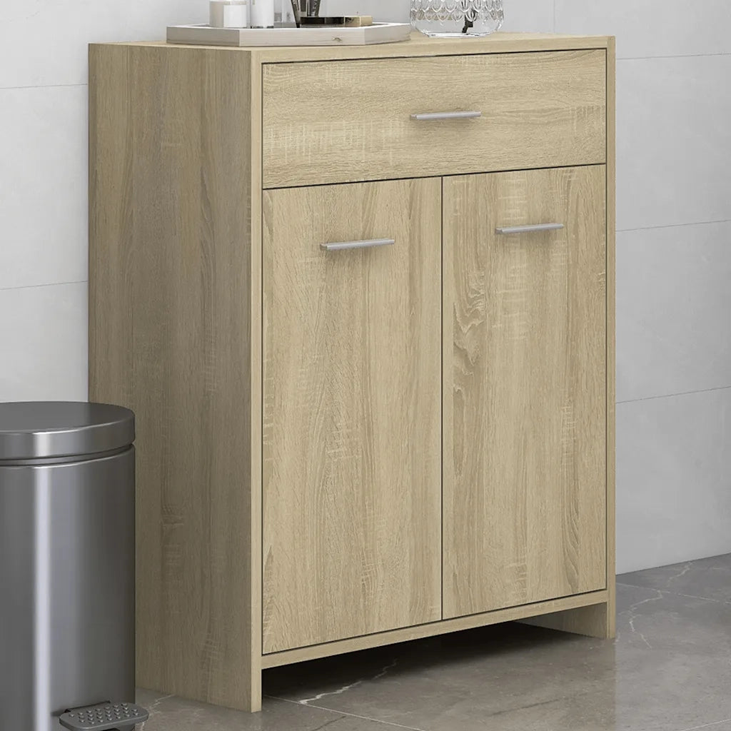 Mobile da Bagno Rovere Sonoma 60x33x80 cm in Legno tecnico