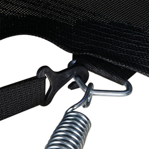 Trampolino Tappeto Elastico Ø244x240 cm con Rete e Bordo Imbottito Blu e Nero