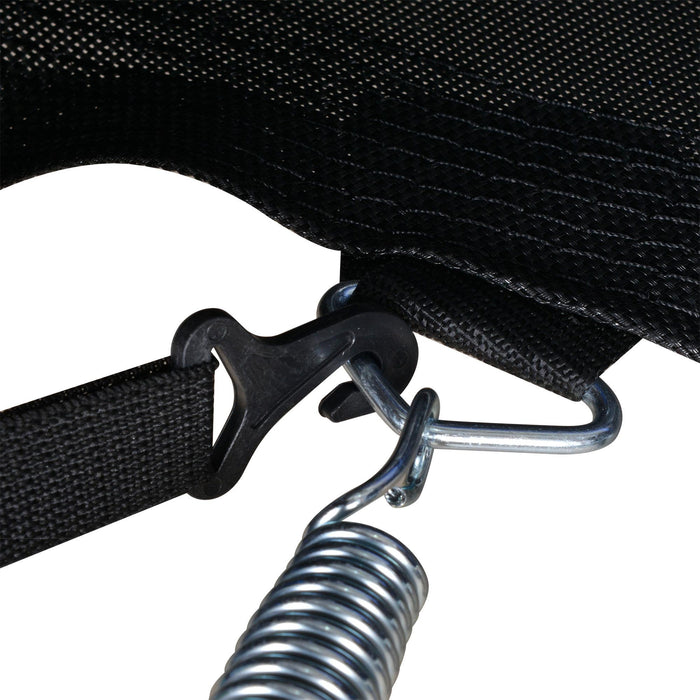 Trampolino Tappeto Elastico Ø244x240 cm con Rete e Bordo Imbottito Blu e Nero