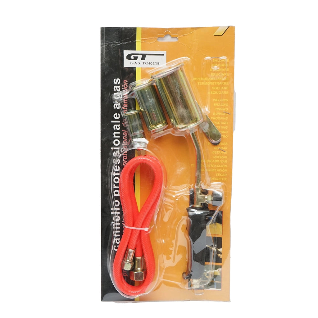 Set bruciatore a gas con 3 ugelli e tubo da 1,5 m per saldatura o brasatura