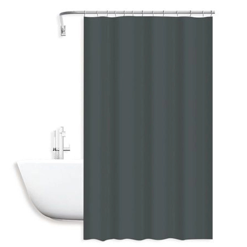 Trade Shop - Tenda Doccia Antimuffa Impermeabile 180x200cm Con Anelli Bagno Grigio Scuro 79718 -