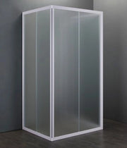 Box Doccia Acrilico - 3 lati, Apertura Scorrevole Opaco Effetto Goccia - Misura: 70 x 120 x 70 x h185