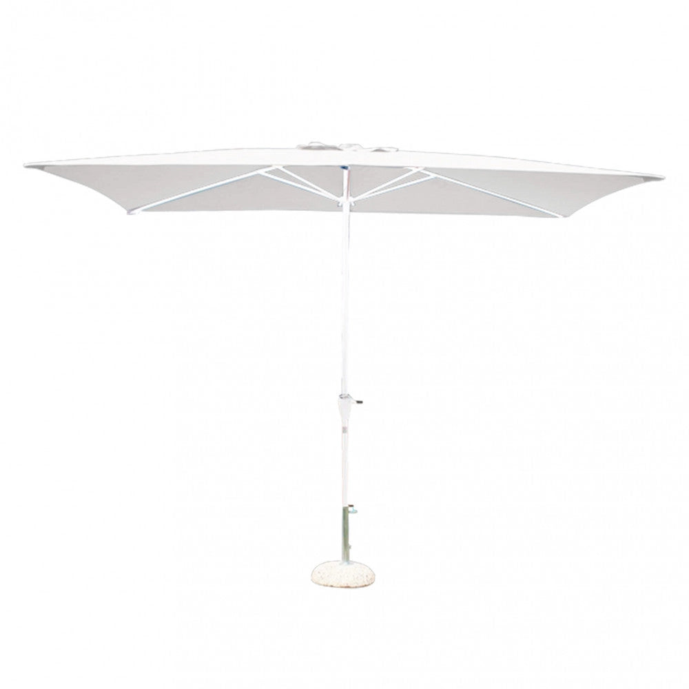 Ombrellone da Giardino 2x3 m Palo Ø48 mm Poly Eco in Acciaio Bianco