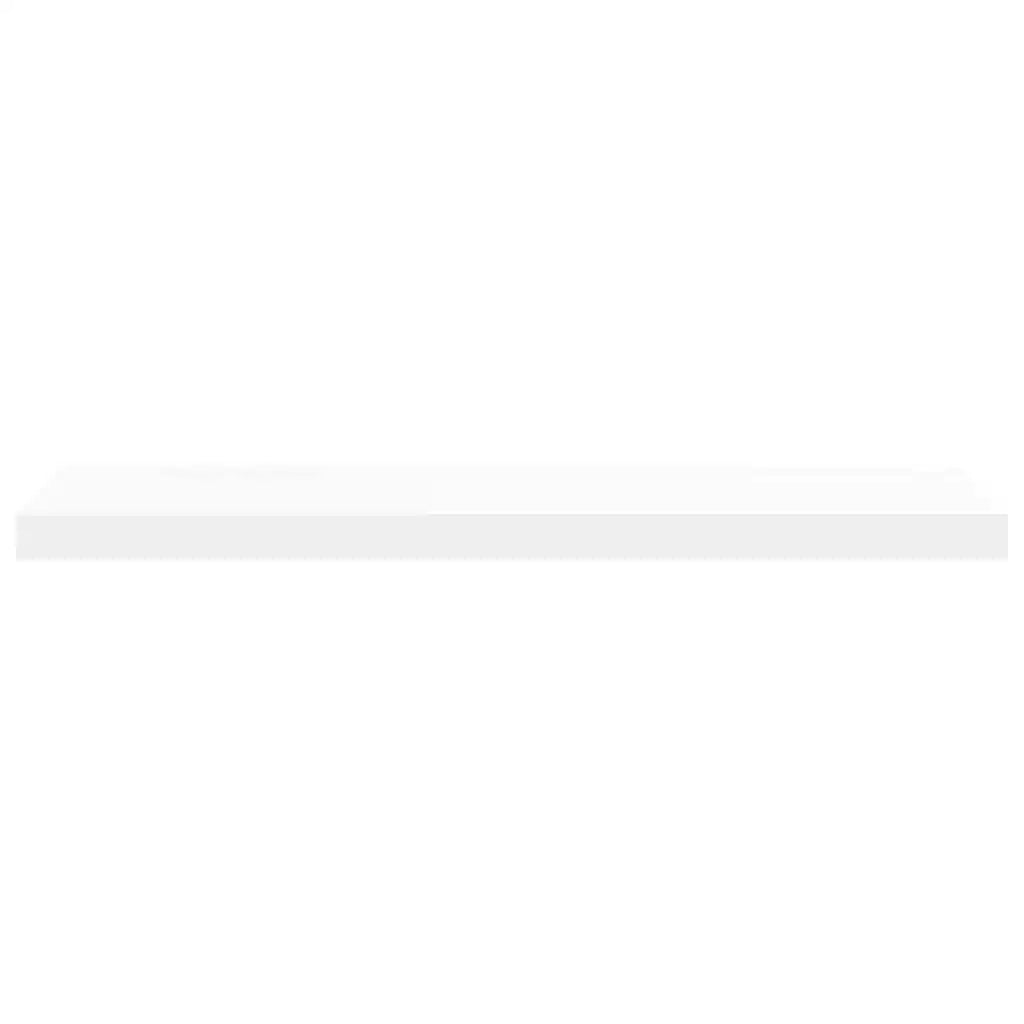 2 pz Scaffali a Parete | Ripiano a parete | Mensole a Parete Bianchi 80x23,5x3,8 cm in MDF