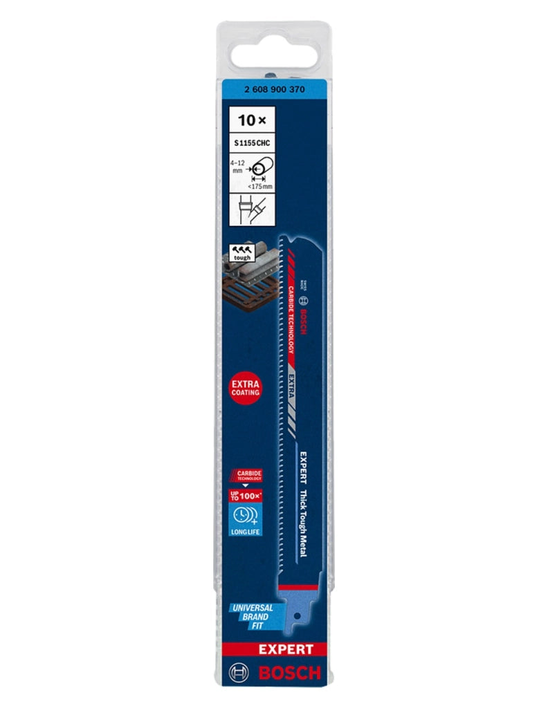 Set di 10 lame sega universale BOSCH EXPERT Thick Tough Metal 225 mm (2 608 900 370)