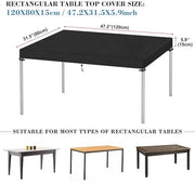 Copertura per tavolo da giardino - impermeabile e resistente ai raggi UV - 1 pezzo - nero - 120 x 80 x 15 cm