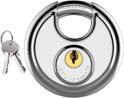 Ganci a forma circolare per finestre 70 mm per serrature di allaccio resistenti all'usura con 2 chiavi Disc Lock – serratura di sicurezza per esterni