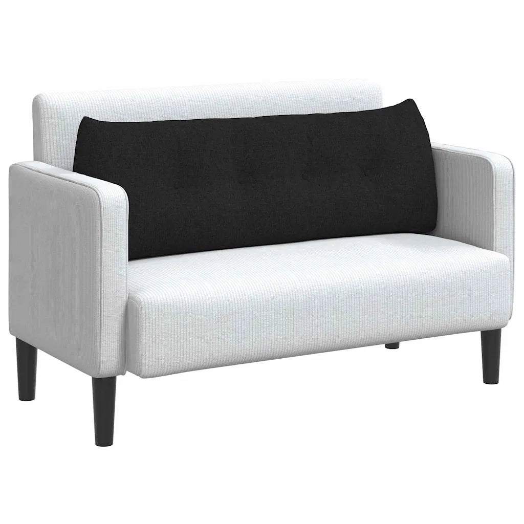Cuscino per Schiena Nero 140 x 24 x 50 cm Tessuto