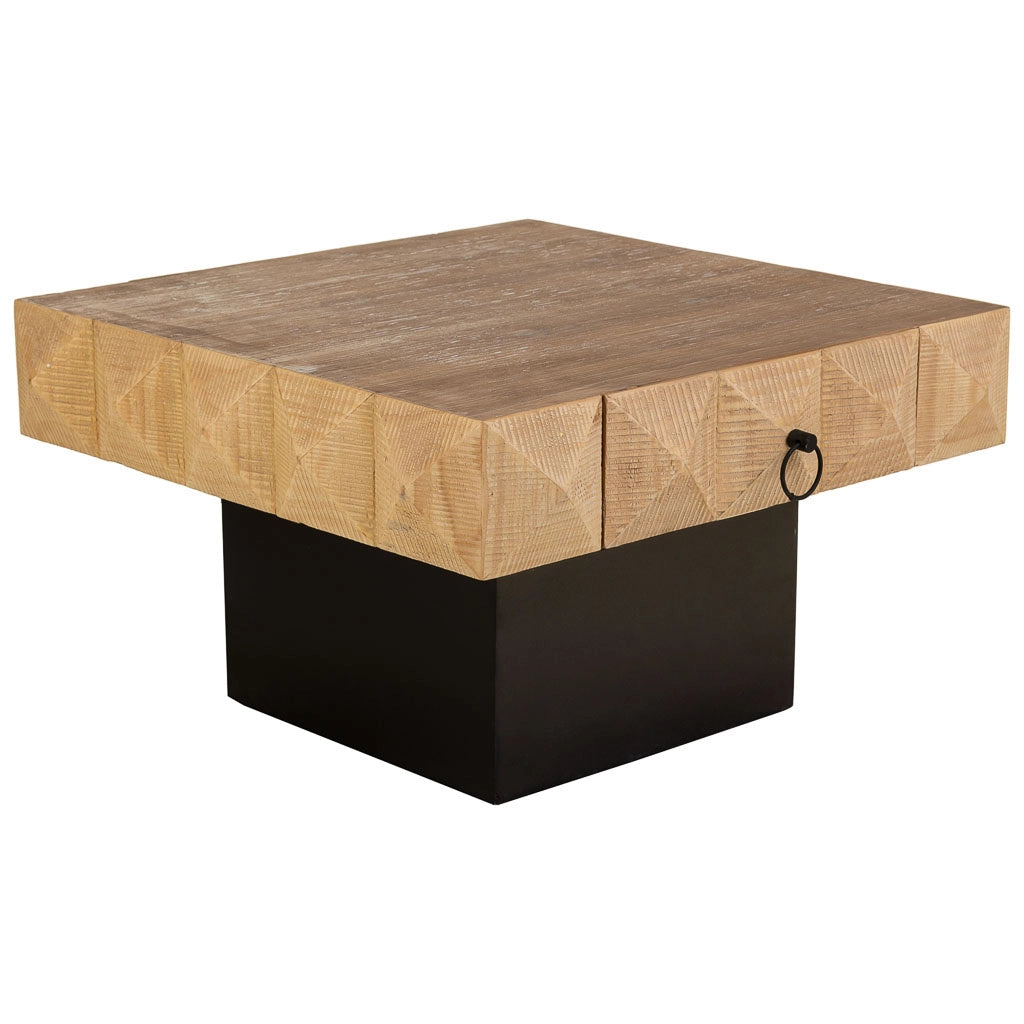 Tavolino in legno marrone 81,5x86x46h