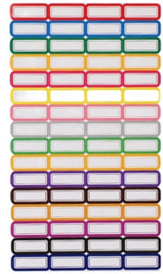 Etichette 1280 Stuks - Etichette Colorate e Idrorepellenti in Vinile - Etichette per Bambini - Etichette per Scuola - Etichette per Asilo Nido
