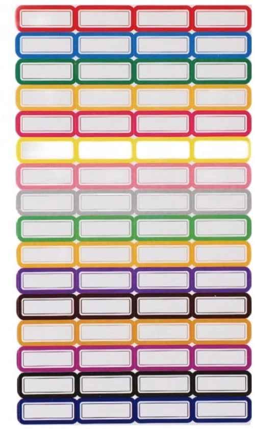 Etichette 1280 Stuks - Etichette Colorate e Idrorepellenti in Vinile - Etichette per Bambini - Etichette per Scuola - Etichette per Asilo Nido