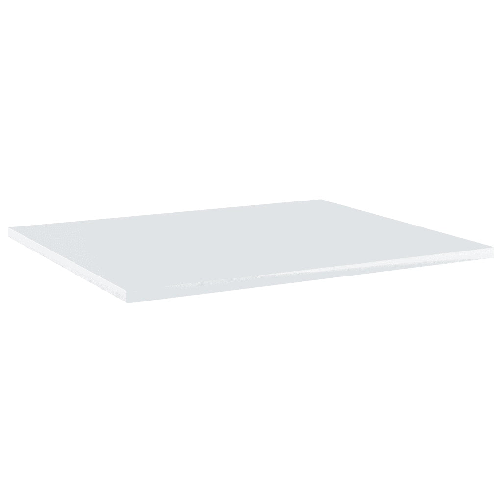Ripiani per Libreria 8pz Bianco Lucido 60x50x1,5cm Multistrato 805277