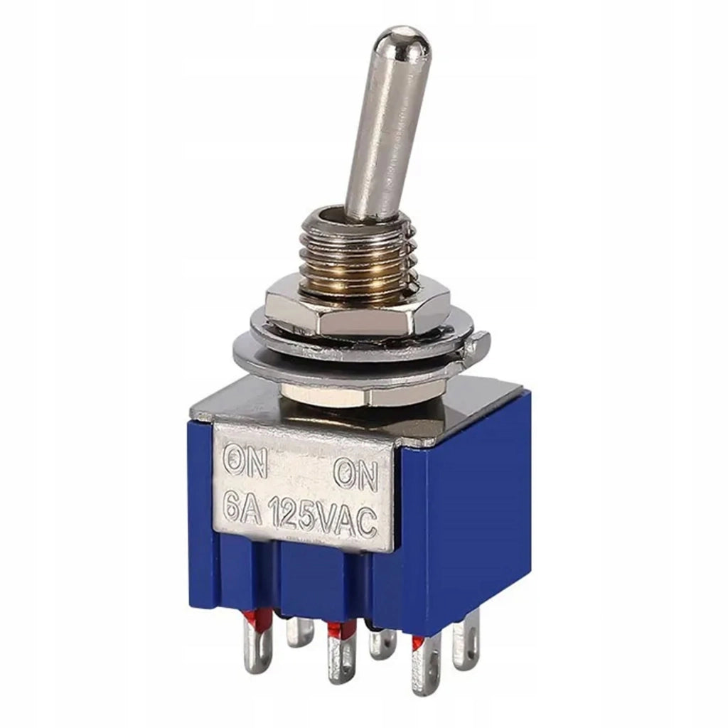 Interruttore a Levetta MTS-202 ON-ON – Alta Qualità, 3A 250V / 6A 125V | 6 Contatti, 2 Posizioni