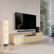 Kakaha, Mobile Porta tv un Cassetto, 176x40x43h cm Marrone Chiaro