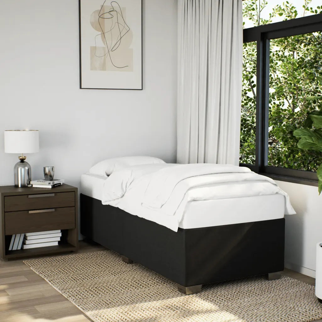 Giroletto senza Materasso Nero 90x190 cm in Tessuto
