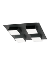 Lucas Plafoniera LED Quadrata 48W 4160lm 3000K Antracite - Struttura in Metallo e Metacrilato Dimmerabile a Taglio di Fase, Design Moderno IP20