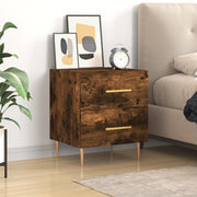 Comodino Rovere Fumo 40x35x47,5 cm in Legno Multistrato 827286