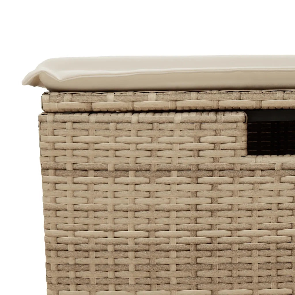 vidaXL Set Divano da Giardino 5 pz con Cuscini Beige in Polyrattan