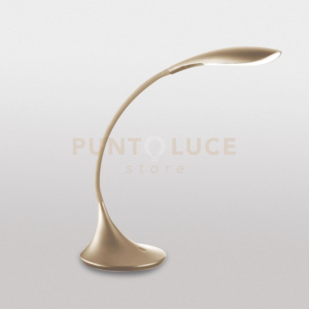 GLS005- LAMPADA DA TAVOLO ORO SATINATO FLESSIBILE IN SILICONE DIMMERABILE 3000K 480LM 4,5W