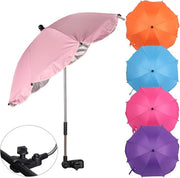 Parasole per passeggino, protezione solare per neonati, ombrellone universale per neonati, ripiegabile, con montaggio facile, blu viola