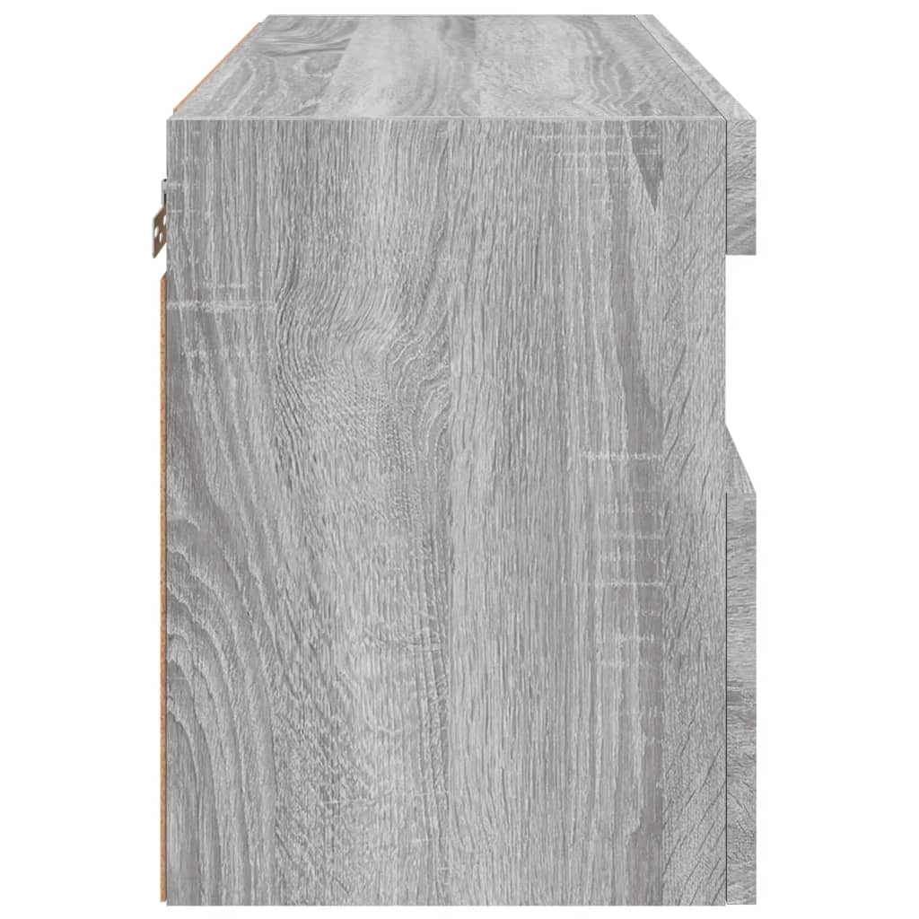 Mobile TV multimediale mensola TV credenza mobile TV parete attrezzata per sala da pranzo soggiorno camera da letto con luci LED Sonoma 60 x 30 x 40 cm grigio 02_0028053