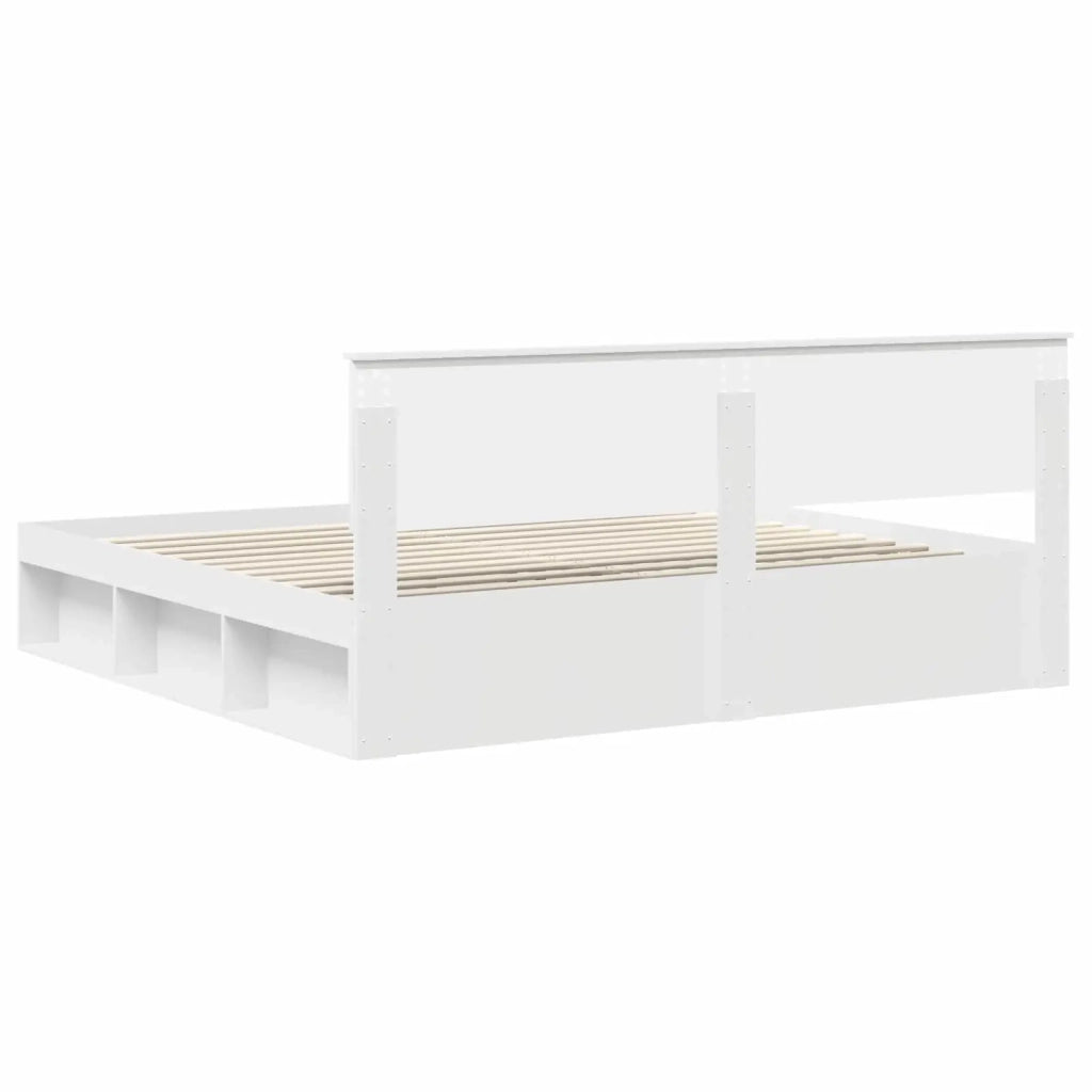 Struttura del letto Bianco 200 x 200 cm Pino massello 3410555