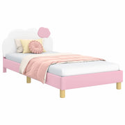 Struttura letto Bambini | Letto Infantile | Lettino con testata Rosa 80 x 200 cm PU