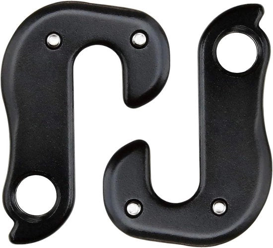 Hanger posteriore derailleur per bicicletta mountain 2 pezzi con viti, nero - Asta di sterzo, adattatore uscita per componenti mountain bike