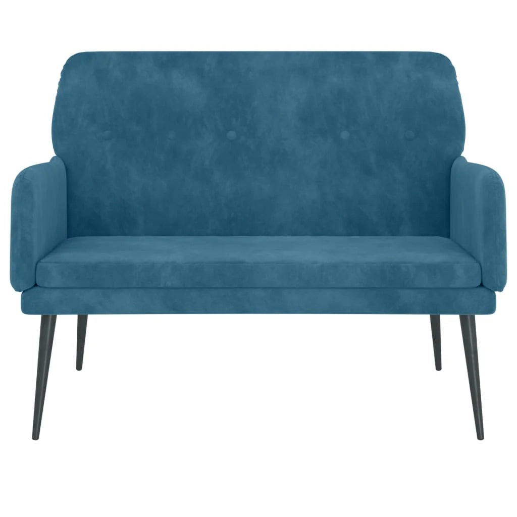 Panca/panca in velluto blu 108 x 79 x 79 cm 02_0010572