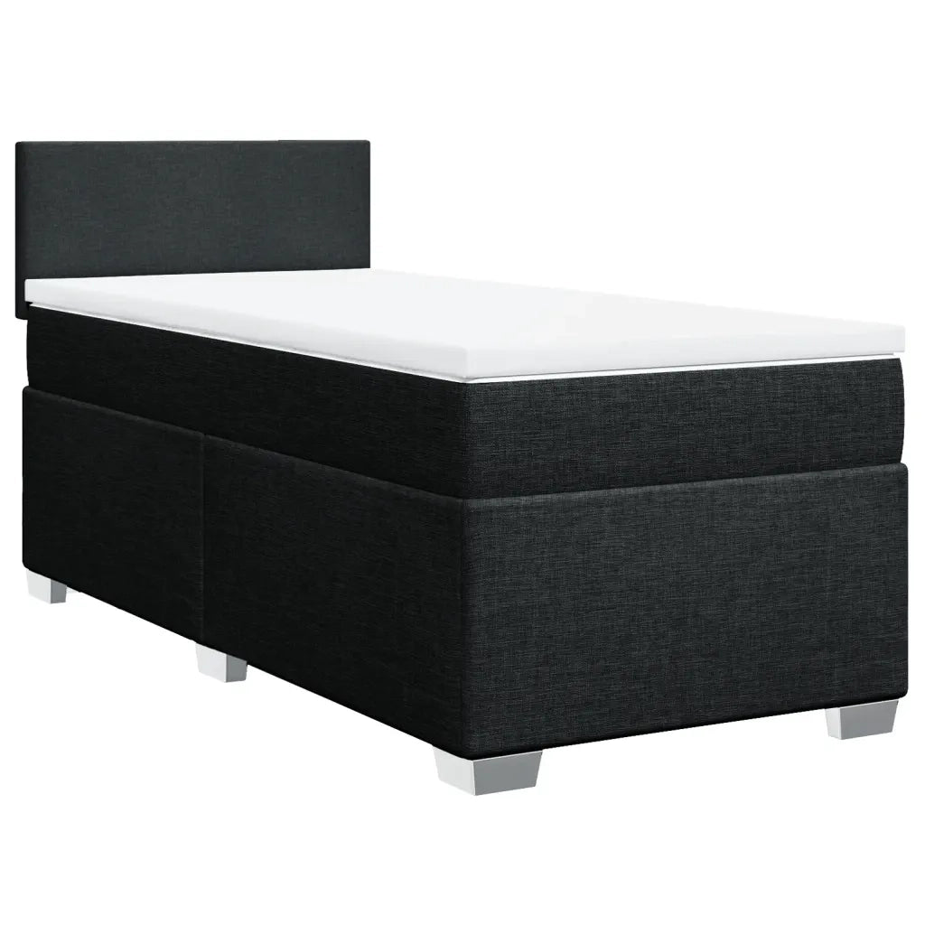 Giroletto a Molle con Materasso Nero 90x190 cm in Tessuto 3288038