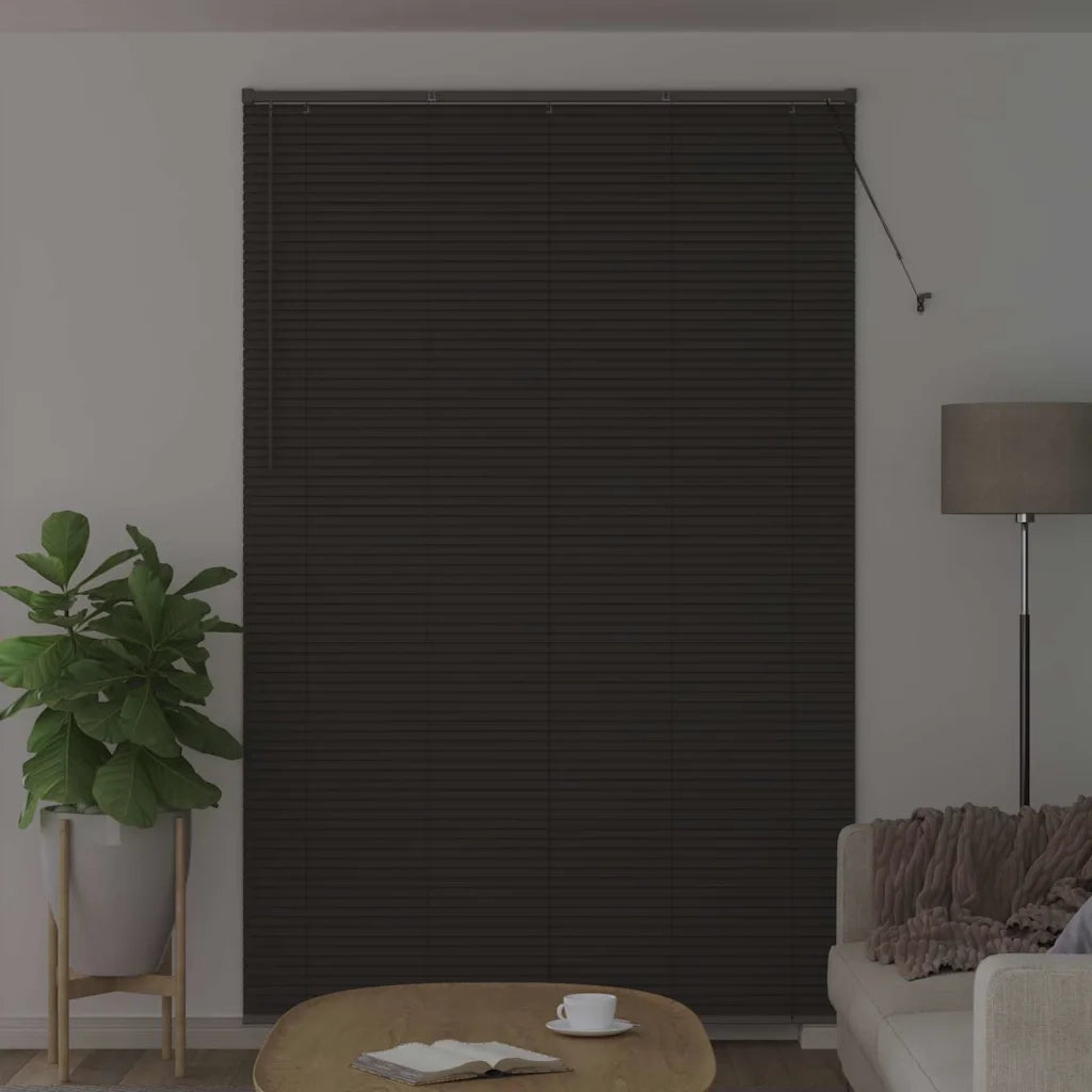 vidaXL Tenda per Finestra con tende Manuale Grigio scuro Alluminio