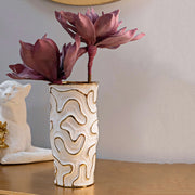 Banisilo, Vaso Colore Struttura oro, Bianco