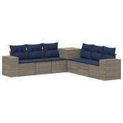 Set di divani 7 pcs Grigio e Blu Navy 3448845