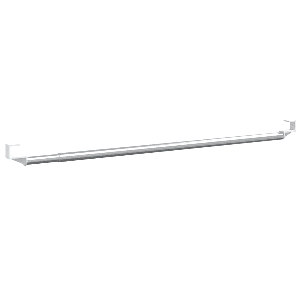 Binari per Tende 2 pz Bianco e Argento 40-60 cm Alluminio CFW9260950