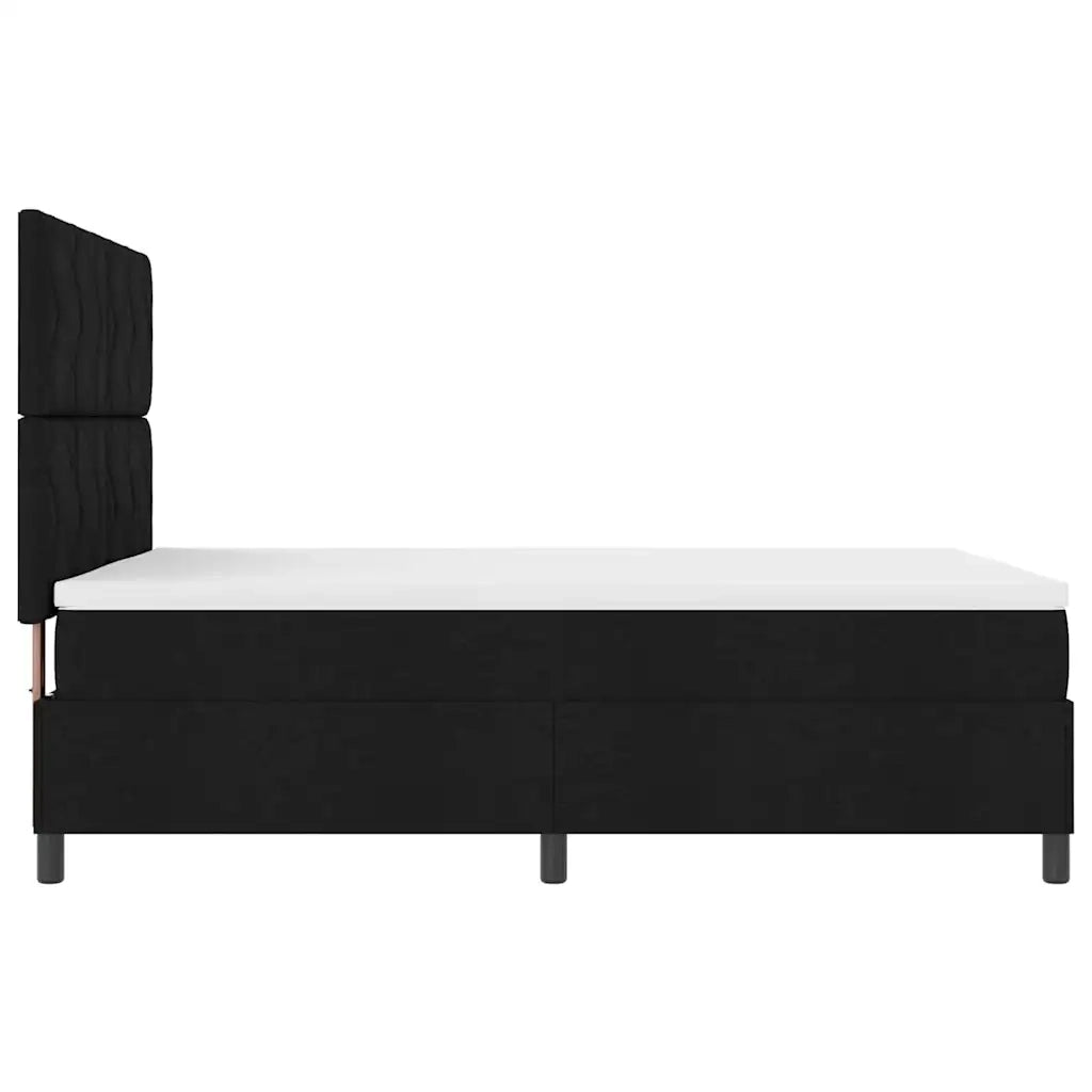 Letto a molle con materasso Nero 140 x 190 cm Tessuto 3339464