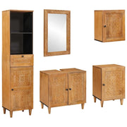 Set di mobili per il bagno 5 pcs Marrone Legno multistrato 3310069