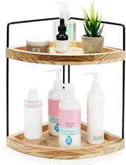 Hoekrek per due livelli per la stanza da bagno angolo - hoekrek per la cucina piano di lavoro, lavandino / comodino & hoekrek per la stanza da bagno angolo - adatto come comodino per cosmetici, trucco e vaso per erbe angolare