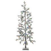 Albero di Natale Verde PE 180 cm Artificiale Luci LED innevato Moderno Scandinavo Outdoor & Indoor
