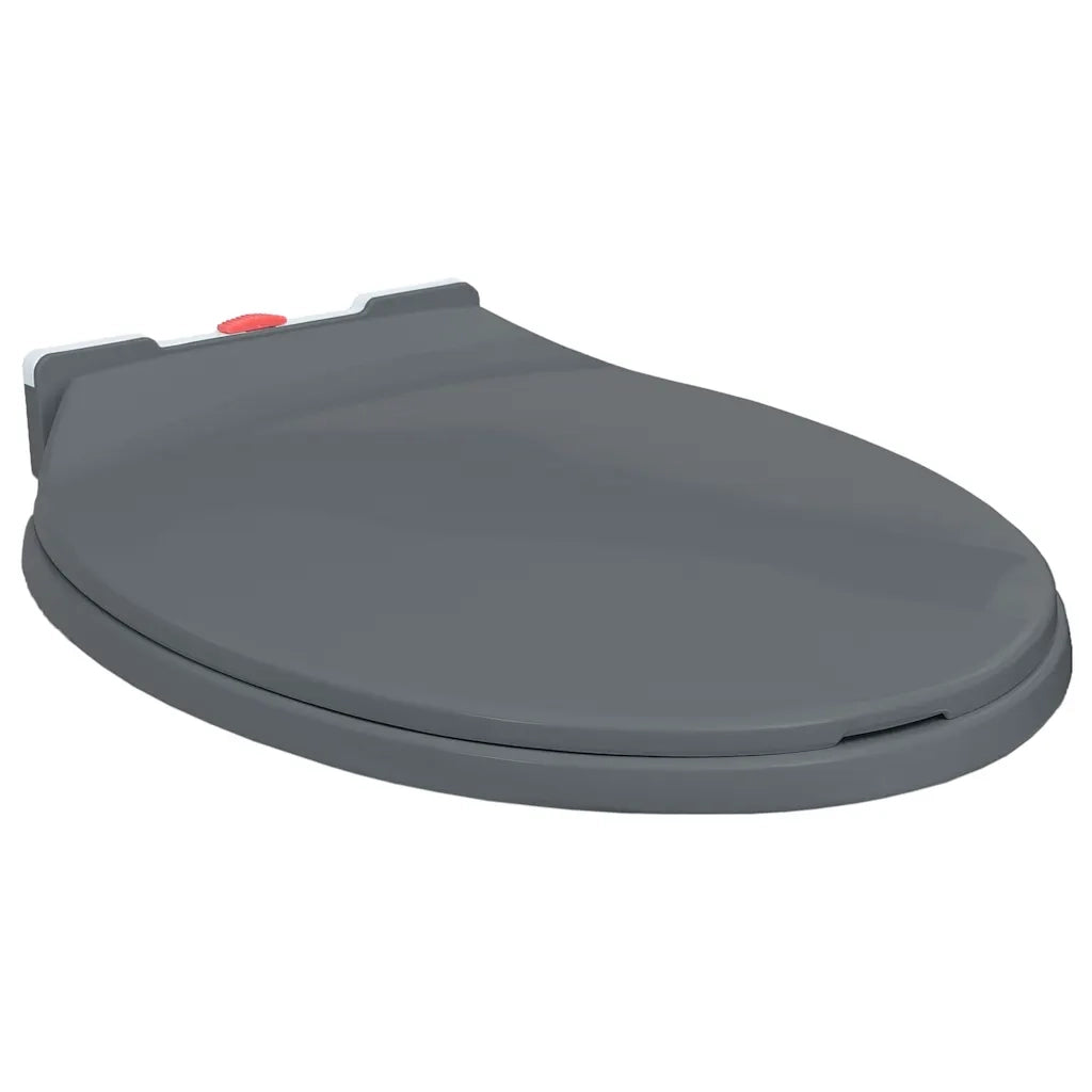 Copriwater Chiusura Ammortizzata e Sgancio Rapido Grigio Ovale cod mxl 53212
