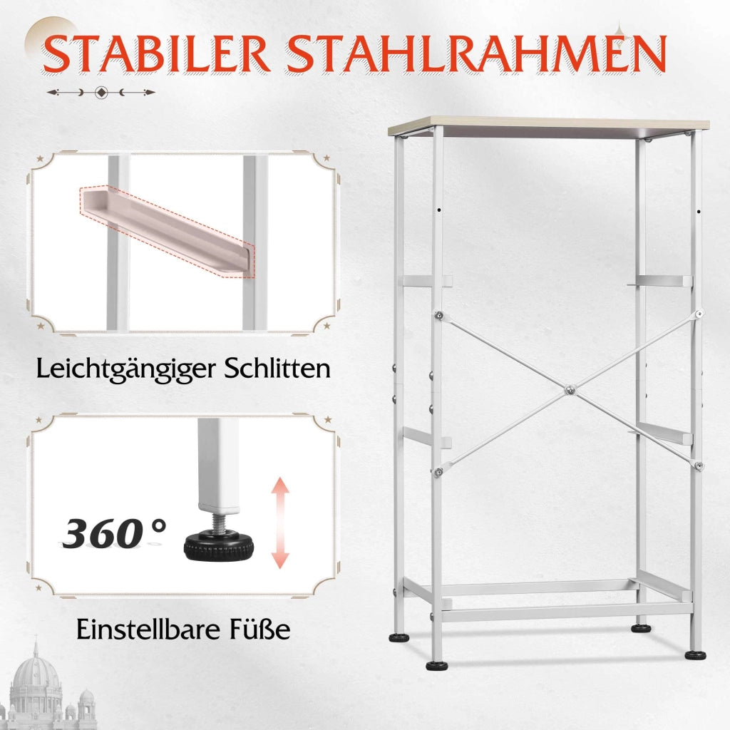 Cassettiera con 3 cassetti in tessuto ¨C zephmum ¨C grigio chiaro 60x40x80