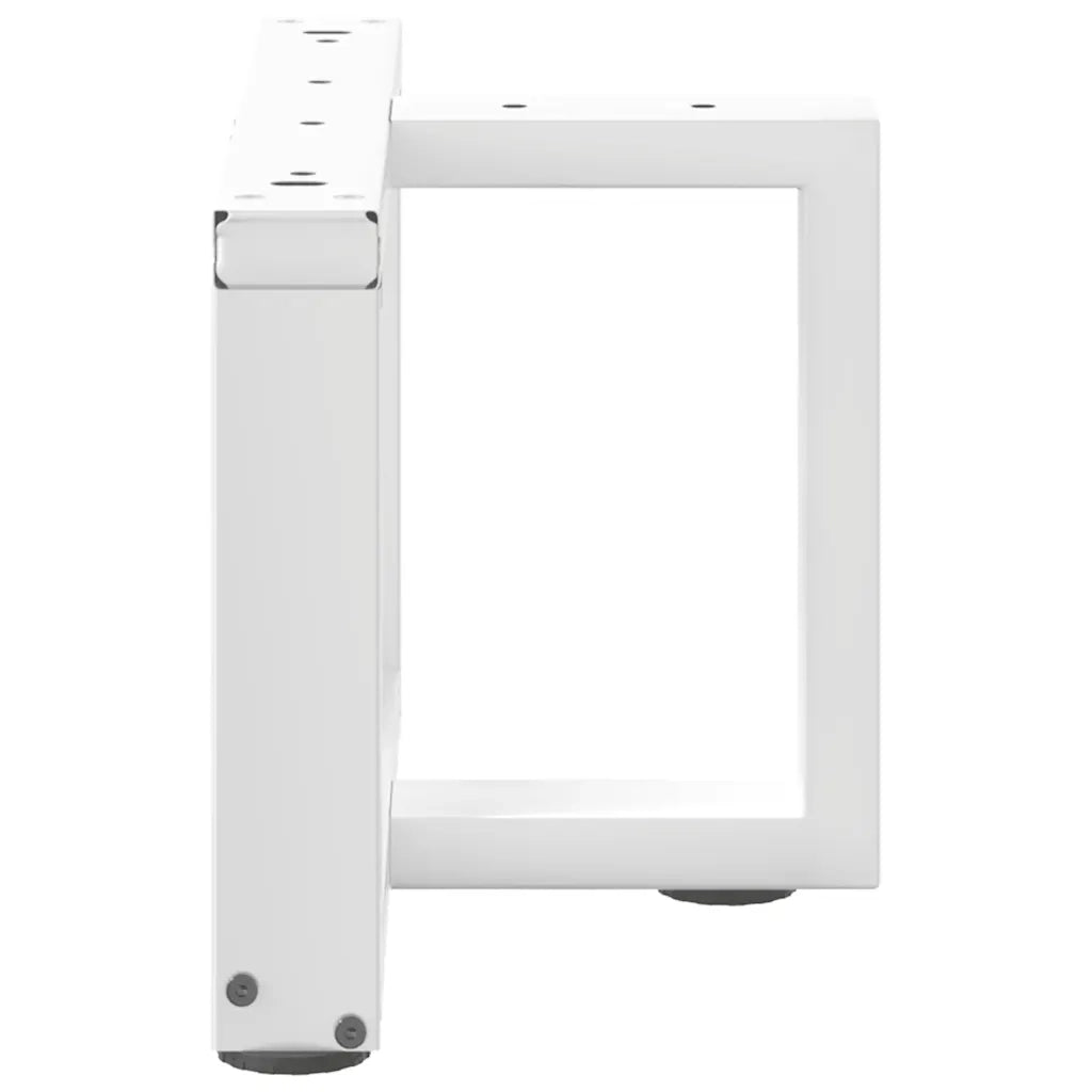 Gambe per Tavolino da Caff¨¨ a Forma di T 2 pz-Set di 2 Gamba per Tavolo Bianche 50x25x(30-31) cm Acciaio