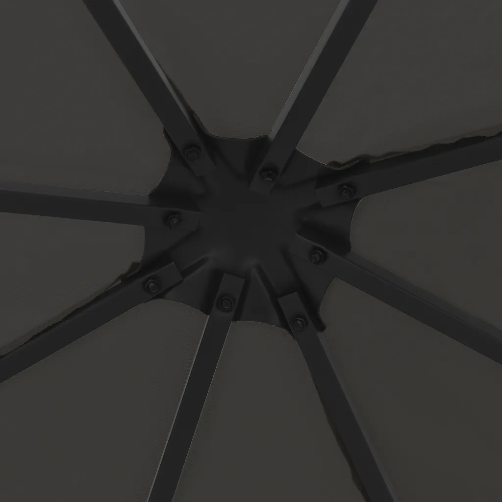 vidaXL Gazebo con Stringa di Luci LED 3x3 m Antracite