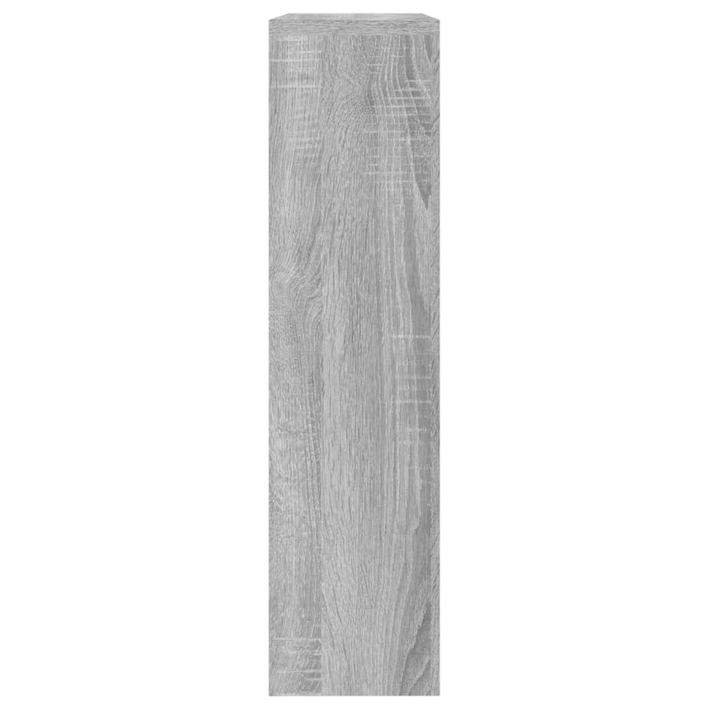 Scarpiera mobiletto portascarpe mobile per ingresso/corridoio/soggiorno con specchio 2 ripiani rovere Sonoma 63 x 17 x 67 cm grigio 02_0021881