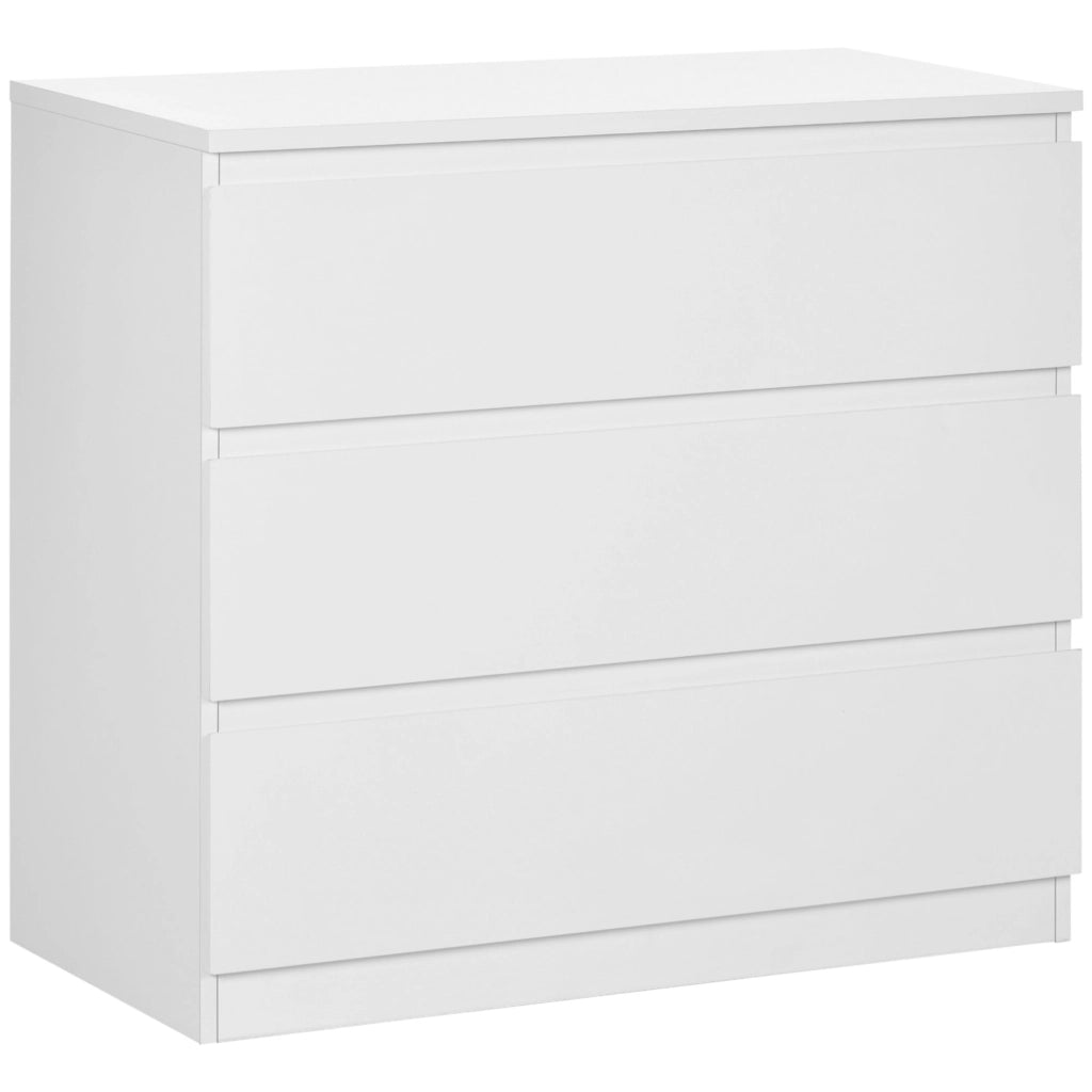 Cassettiera 3 Cassetti ¨C Zephmum ¨C Bianco Legno 80x39x73 cm