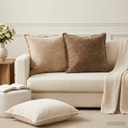 Federa 6 pz HOUTEN Marrone 55 x 55 cm Tessuto Chenille 920464