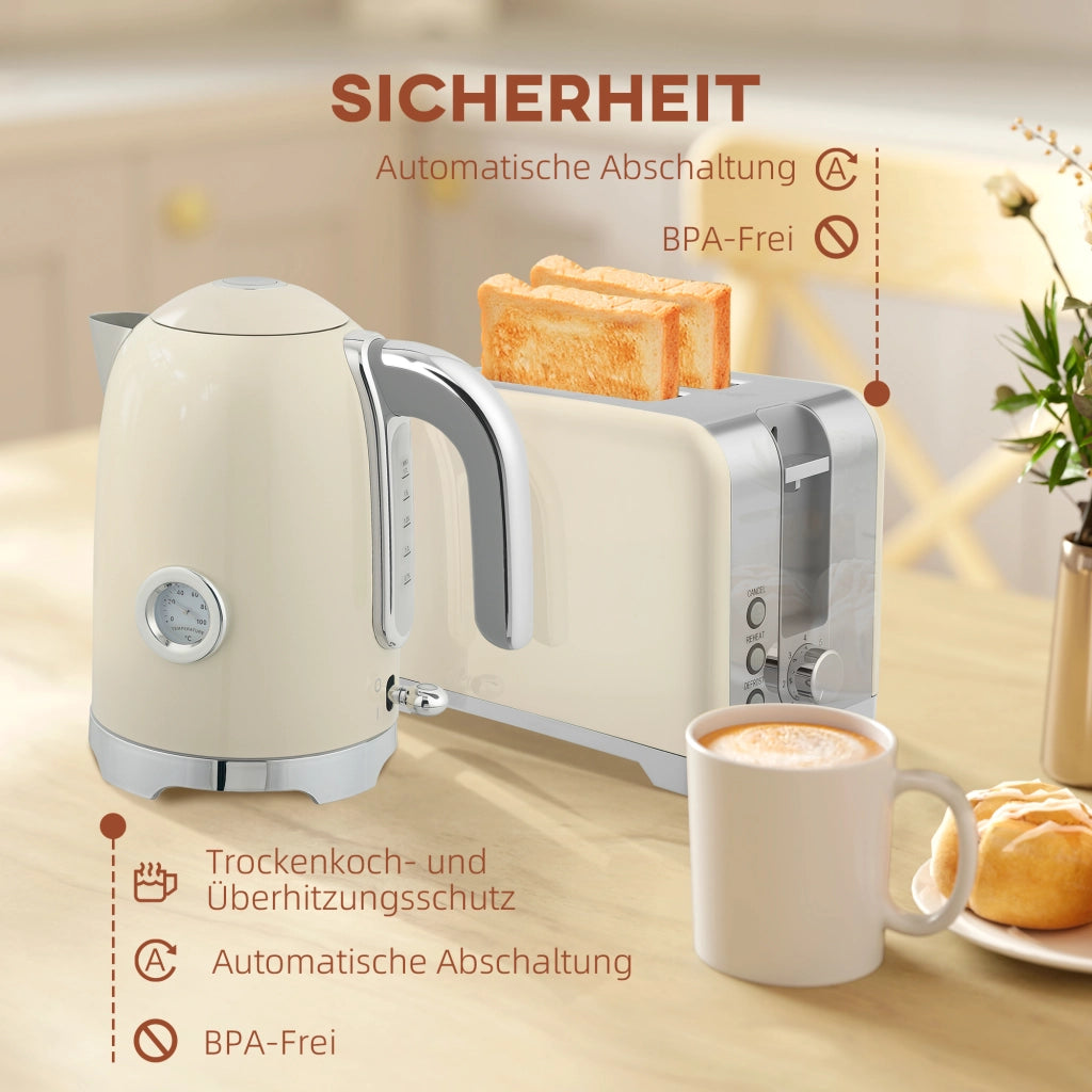 Set Bollitore e Toaster ¨C zephmum ¨C 2200W 7 livelli tostatura crema